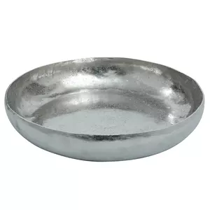 Blisse Silver aluminium hammered bowl round M