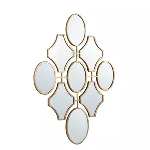 Dilara Gold iron mirror rhombus of 9 mirrors
