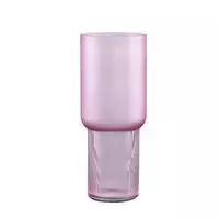 Kandis pink glass matt and ribbed vase
