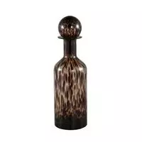 Karee large brown glass bottle with stopper