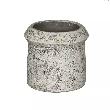 Nimma Grey cement pot wide top round M