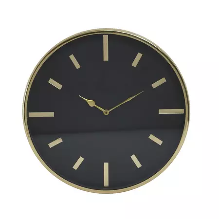 Ricki Gold stainless steel clock round simple S