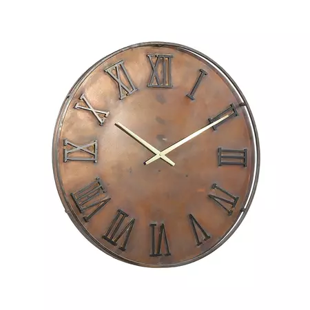 Therron Rust metal antique clock round