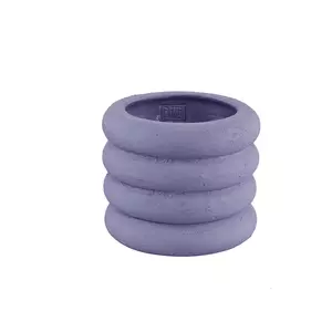 Vinnie Purple cement pot big ridges round M